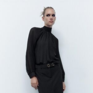 Zara Pleated Blouse